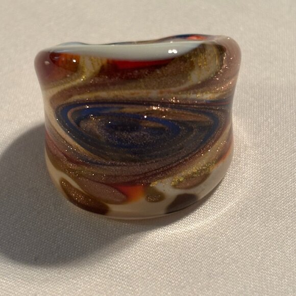 Murano Glass Ring - Size 7 - Picture 1 of 4
